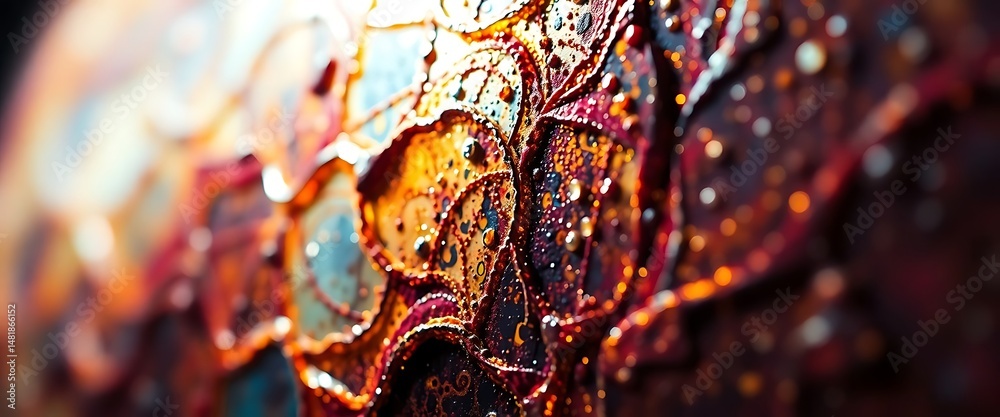 Fototapeta premium close up of a clock with drops of water on it