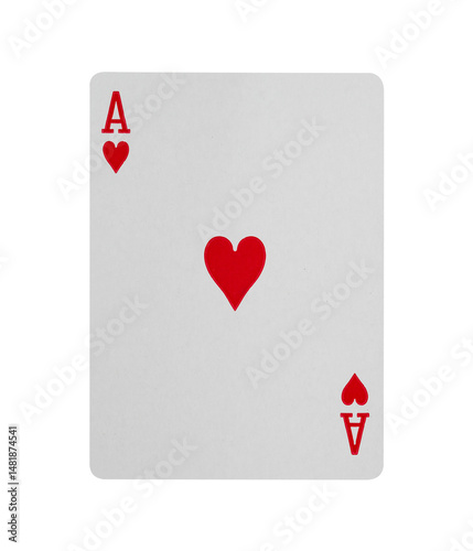 heart playing card isolated