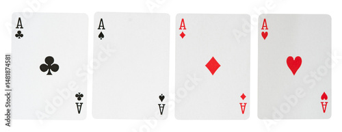 set of playing cards isolated