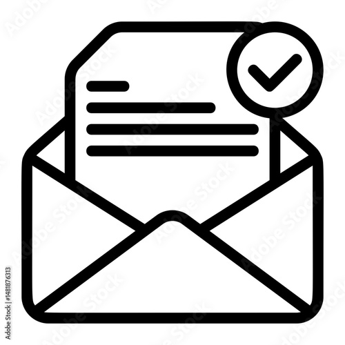 Email verified Line Icon