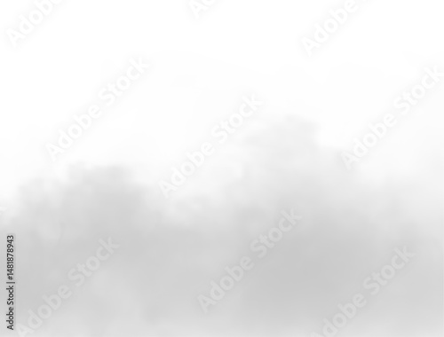 soft, fluffy white cloud with mist and atmospheric haze—ideal for PNG weather cut-outs, realistic sky illustrations, and dreamy climate effects