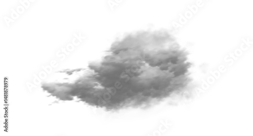 soft, fluffy white cloud with mist and atmospheric haze—ideal for PNG weather cut-outs, realistic sky illustrations, and dreamy climate effects