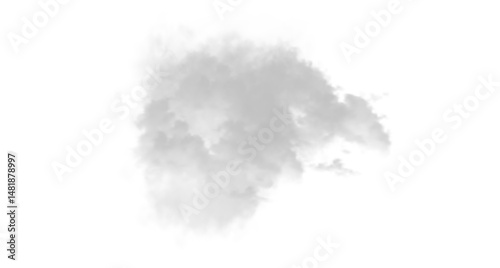 soft, fluffy white cloud with mist and atmospheric haze—ideal for PNG weather cut-outs, realistic sky illustrations, and dreamy climate effects