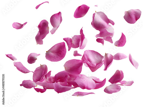 Wallpaper Mural Falling Pink Rose Petals on Transparent Background Torontodigital.ca