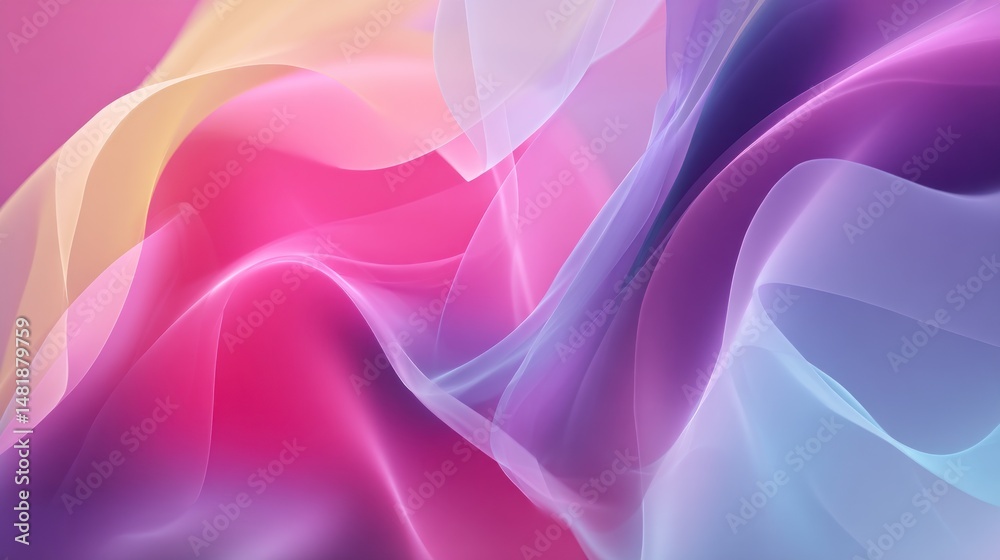 Obraz premium Abstract flowing fabric, vibrant colors