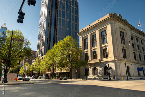 Fototapeta Naklejka Na Ścianę i Meble -  Raleigh North Carolina downtown city street
