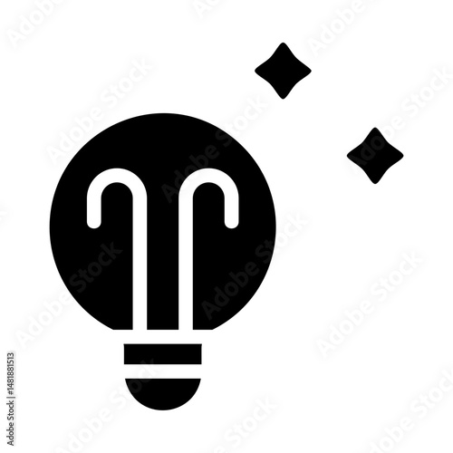 Lightbulb Moment Solid Icon