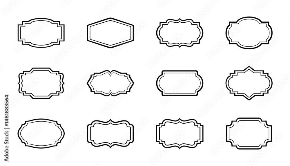 Fototapeta premium Vintage Frame, Border set. Old frames. Vintage elements. Vector illustration