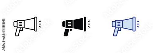 Megaphone vector icon. Loudspeaker Advertising and business promotion symbol