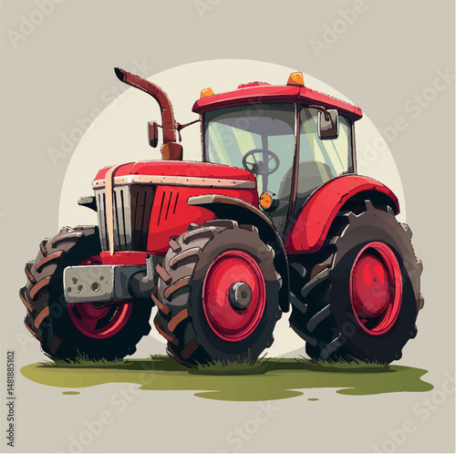 transportation, transport, tractor, vehicle, truck, machinery, illustration, machine, graphic, design, drawing, equipment, agronomy, vector, agricultural, agriculture, industry, sketch, farmer, wheel,