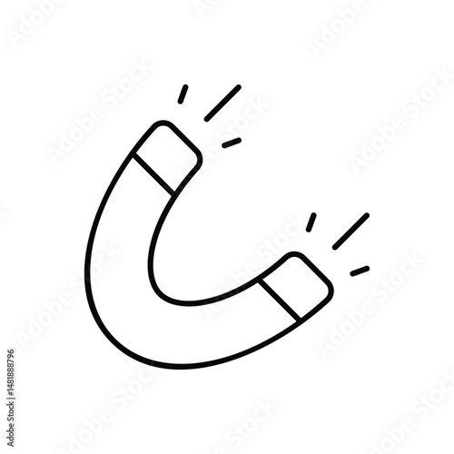 Magnet icon vector stock illustration