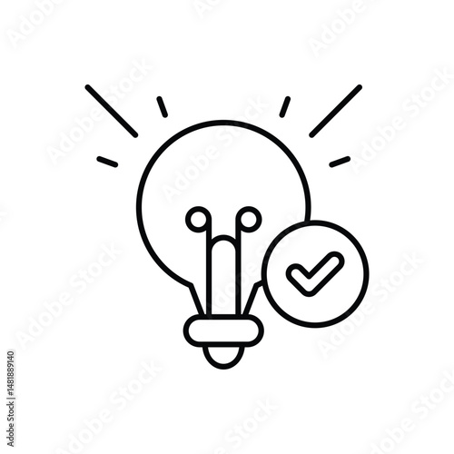 Problem Solve icon vector stock illustration