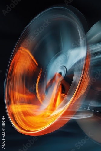 Abstract spinning wheel