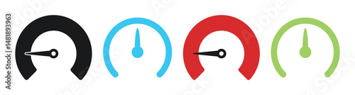 Speed meter vector icon. Speed meter icon. Vector illustration