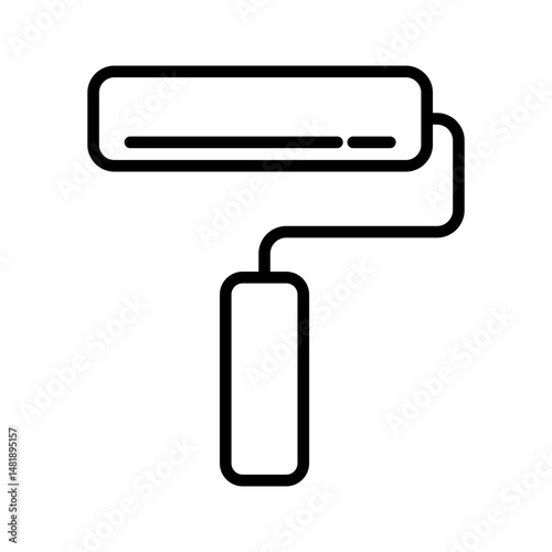 paint roller vector icon