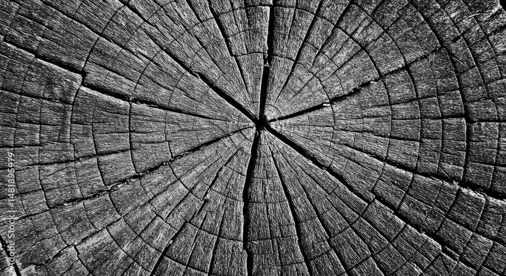 Fototapeta premium Abstract Background Monochrome Tree Rings Texture