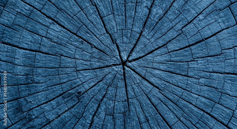 Fototapeta premium Abstract Background of Blue Wood Cross Section Texture