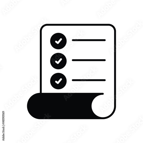 Shopping List Vector icon
