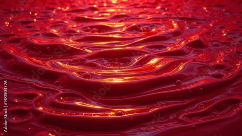 Rippling red water surface nature abstract image serene environment close-up view concept of calmness