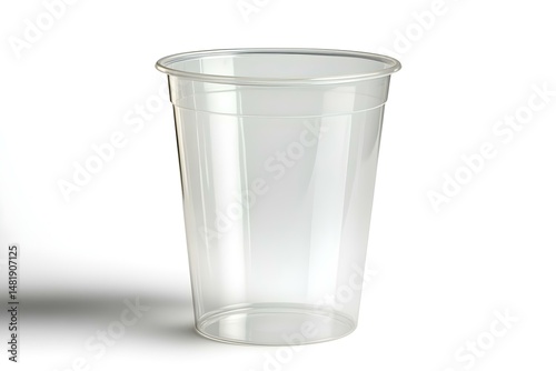 Wallpaper Mural Empty Transparent Plastic Cup on White Background for Minimalist and Clean Product Presentation Torontodigital.ca