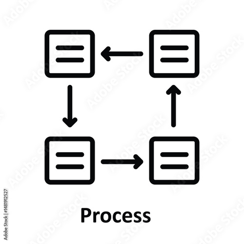 Process Vector icon which can easily modify or edit