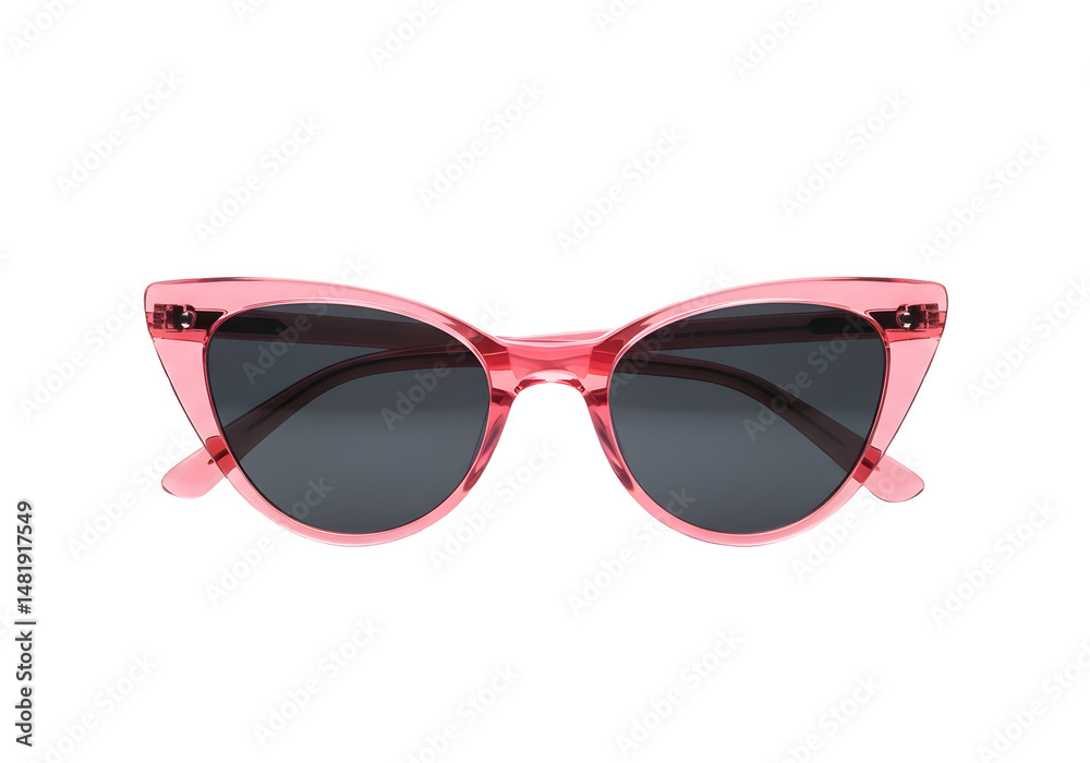 stylish cat eye sunglasses isolated on transparent background Generative Ai.
