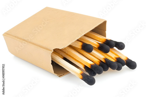 Crispy french fries in paper bag