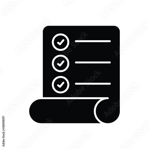 Shopping List Vector icon