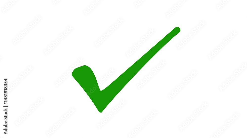 green color approved icon transparent backgroud, right check mark, select tick mark, confirm, success , approved, yes icon signs, right mark. check box animation, Cheek mark icon white background.