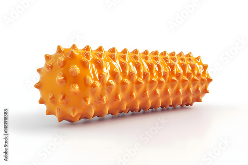 Crispy golden corn dog close up