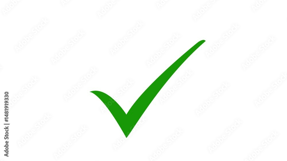 green color approved icon transparent backgroud, right check mark, select tick mark, confirm, success , approved, yes icon signs, right mark. check box animation, Cheek mark icon white background.