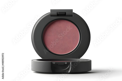 Dark pink blush compact makeup product