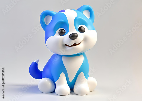 A cute cartoon panda bear, a fun animal illustration, isolated on white