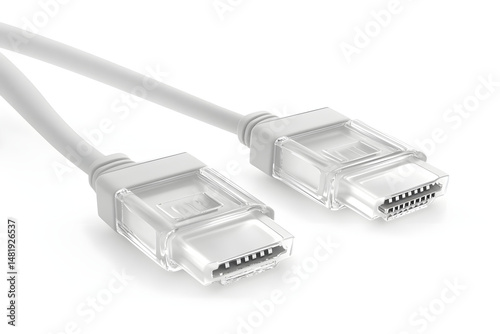Data cable closeup grayscale image