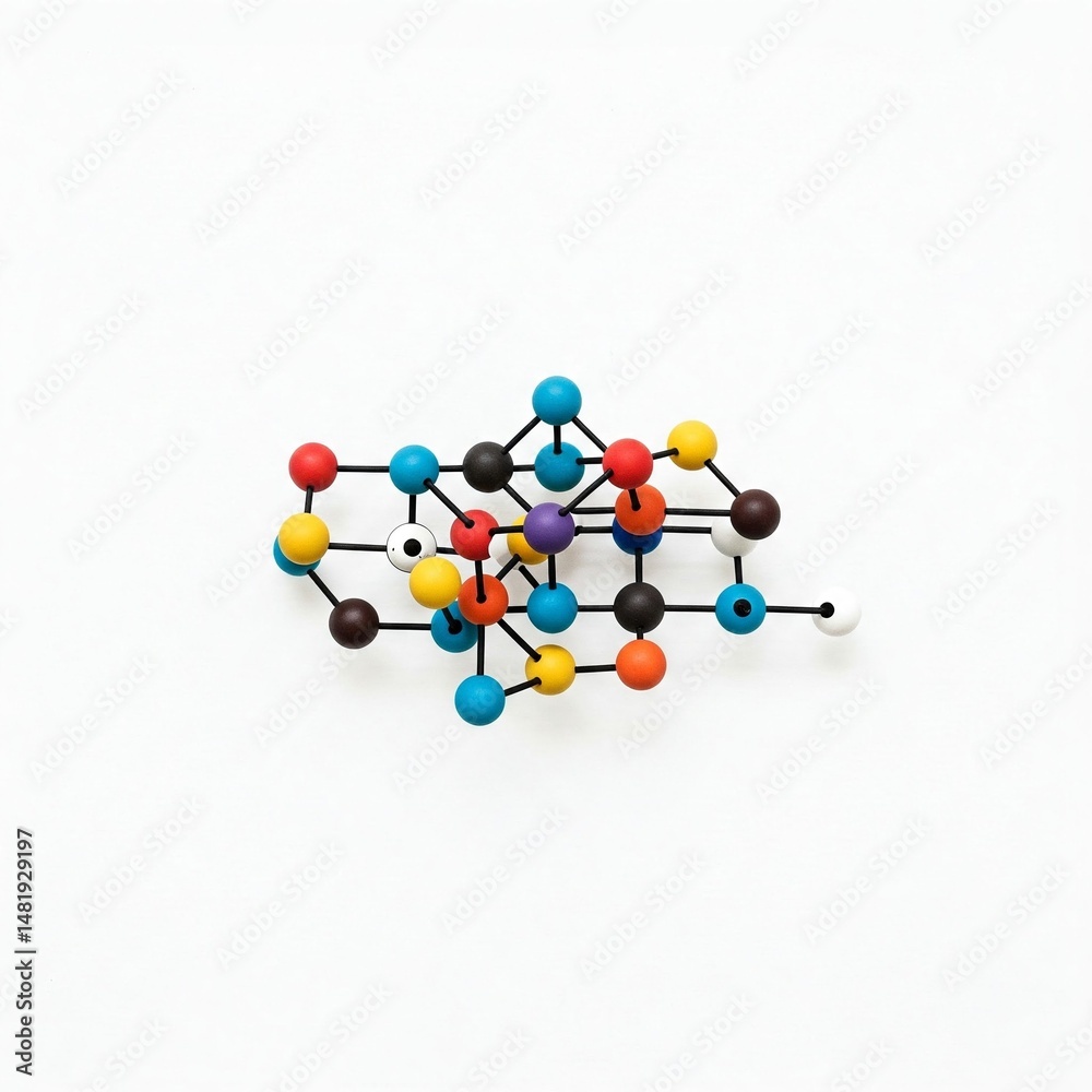Obraz premium Interconnected Dots and Lines Design