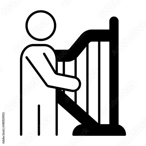 harpist black icon