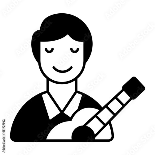 guitarist black icon