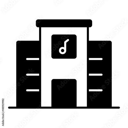 music building black icon