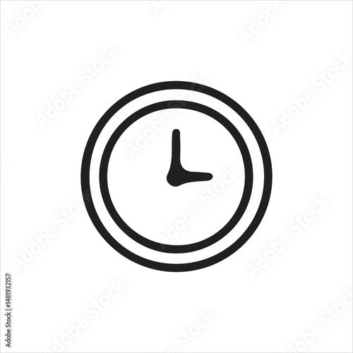 clock icon vector illustration