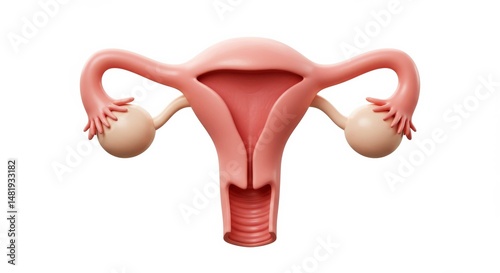 Detailed 3D Model of the Female Reproductive System Anatomy photo