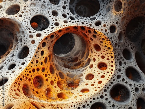 Organic fractal pattern in earth tones, Mandelbrot scale style, showing the beauty of nature's mathematics. Intricate mathematical details make for a fascinating abstract background.