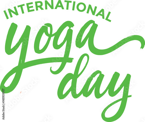 International yoga day Typography Design.