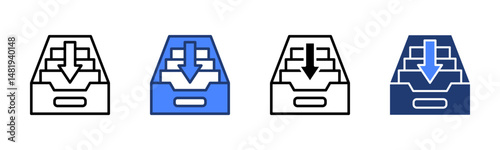 Archive icon sheet multiple style collection
