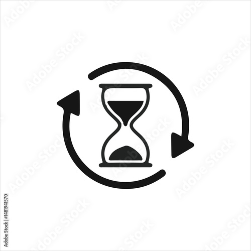 hourglass icon vector illustration