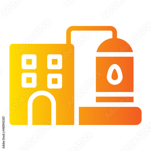oil refinery Gradient icon