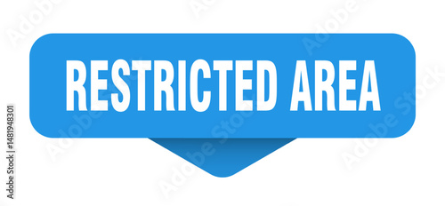 restricted area sticker. restricted area sign on transparent background