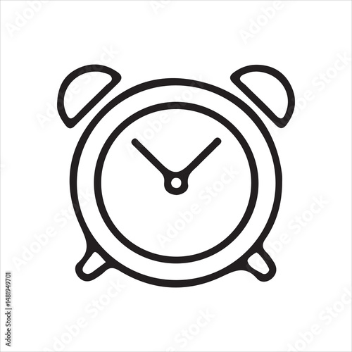 alarm clock on white background