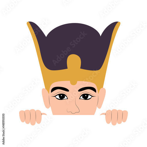 Amun god peeking, Ancient