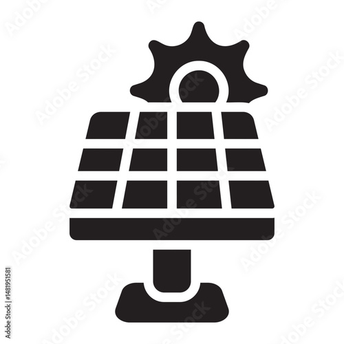 solar panel Solid icon