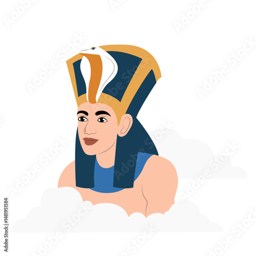 Geb god peeking, Egyptian
